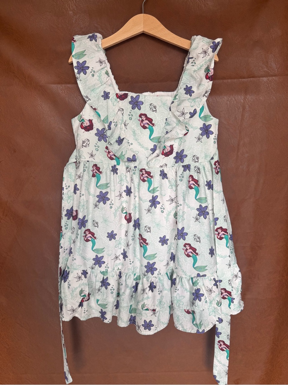 Disney Princess Ariel Little Mermaid Ruffle Dress Girls Size 6